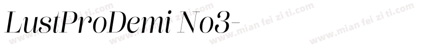 LustProDemi No3字体转换